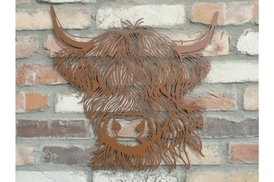 Cow Head Wall Decoration – Rustic Animal Wall Sculpture