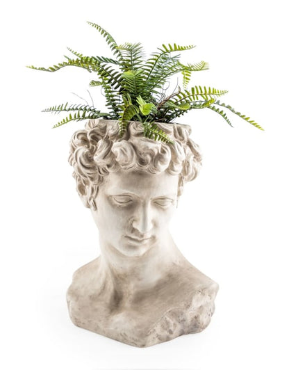 Stone Effect David Bust Flower Pot – Classical Planter