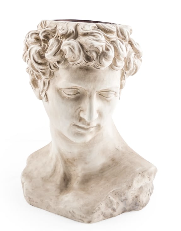 Stone Effect David Bust Flower Pot – Classical Planter
