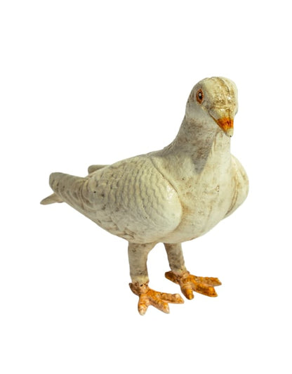 Cast Iron Standing White Dove Figure – Symbolic Decorative Ornament