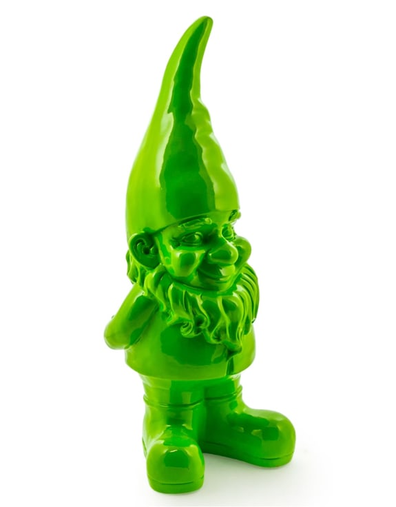 Large Bright Green Standing Gnome – Bold Garden & Home Ornament