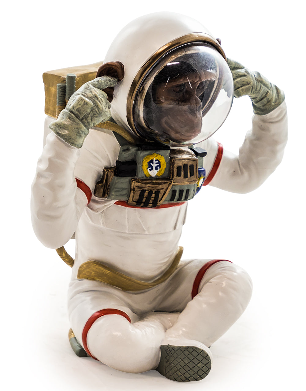 Monkey Astronaut "Hear No Evil" - Quirky Resin Figurine | Sign of the times Stoke