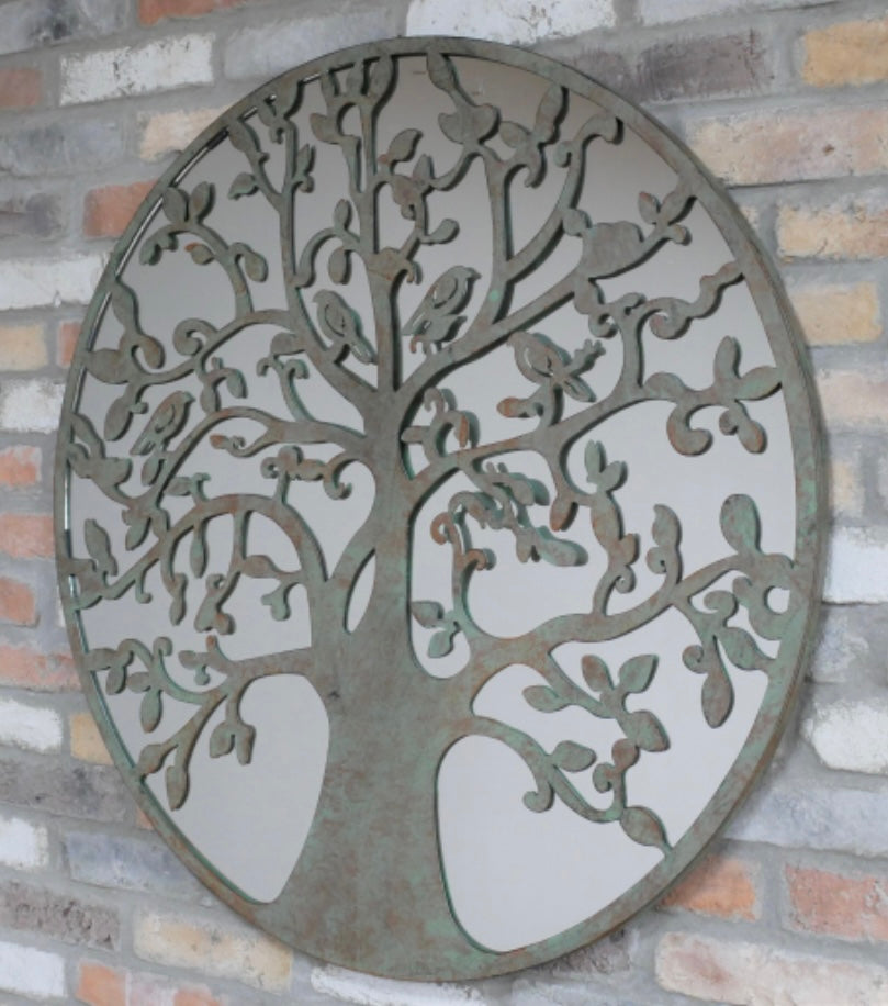 Elegant Tree of Life Mirror – Metal and Mirrored Glass Wall Art | Sign of the times Stoke