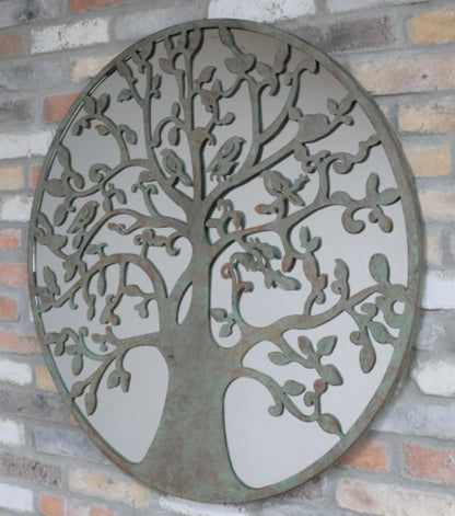 Elegant Tree of Life Mirror – Metal and Mirrored Glass Wall Art | Sign of the times Stoke