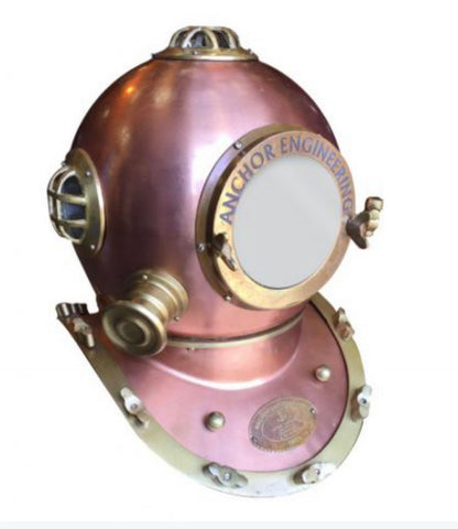 Copper Divers Helmet - Ornamental Steel and Copper Diver's Helmet | Sign of the times Stoke