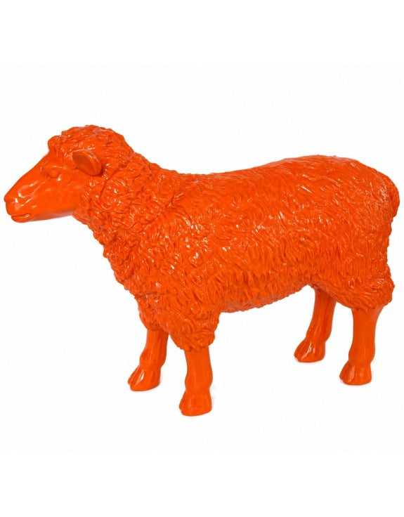 Large Bright Orange Sheep Figure – Colourful Statement Animal Ornament | Sign of the times Stoke