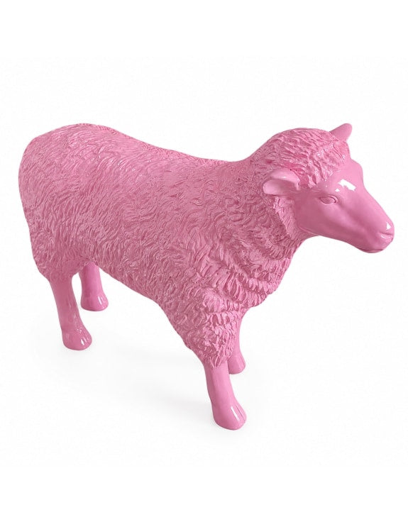 Large Bright Pink Sheep Figure – Colourful Statement Animal Ornament | Sign of the times Stoke