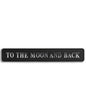 Black & Silver “To The Moon & Back” Wall Sign – Inspirational Statement Décor