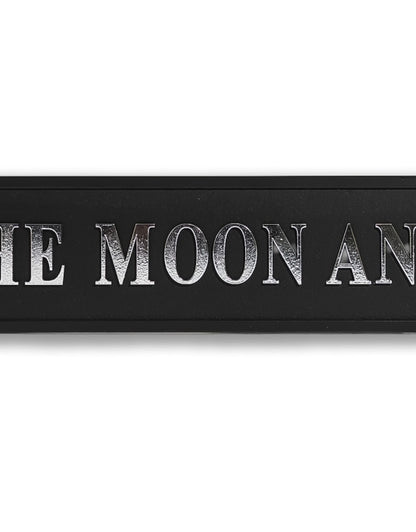 Black & Silver “To The Moon & Back” Wall Sign – Inspirational Statement Décor