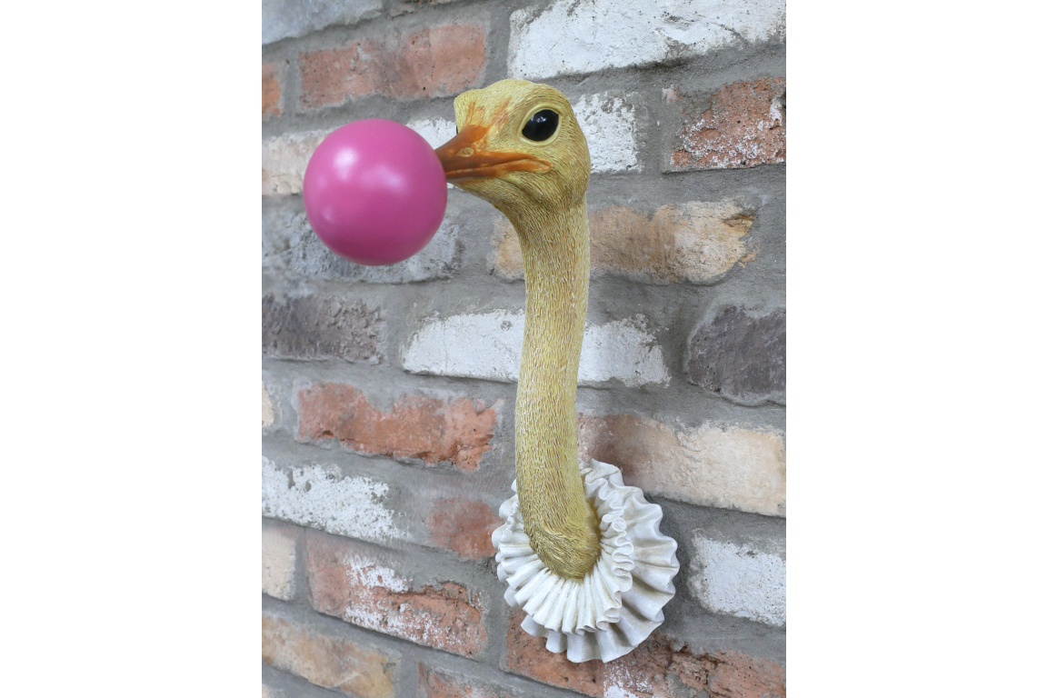 Ostrich Wall Decoration – Unique Animal Wall Sculpture