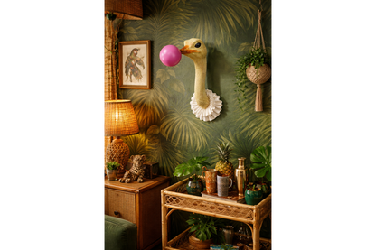 Ostrich Wall Decoration – Unique Animal Wall Sculpture