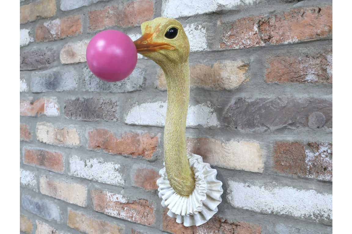 Ostrich Wall Decoration – Unique Animal Wall Sculpture
