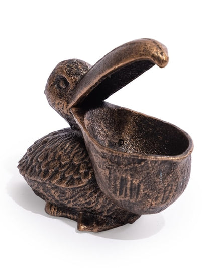Cast Iron Pelican Trinket & Coin Bowl – Decorative Storage Dish