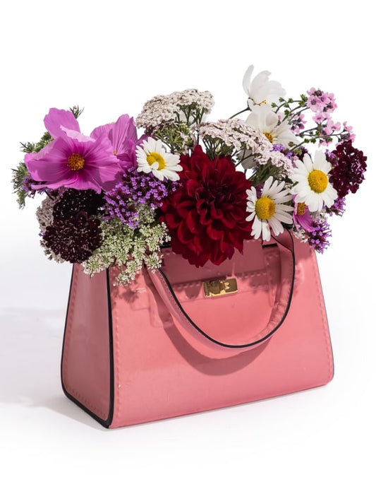 Pink Ceramic Handbag Vase – Fun & Feminine Statement Home Decor