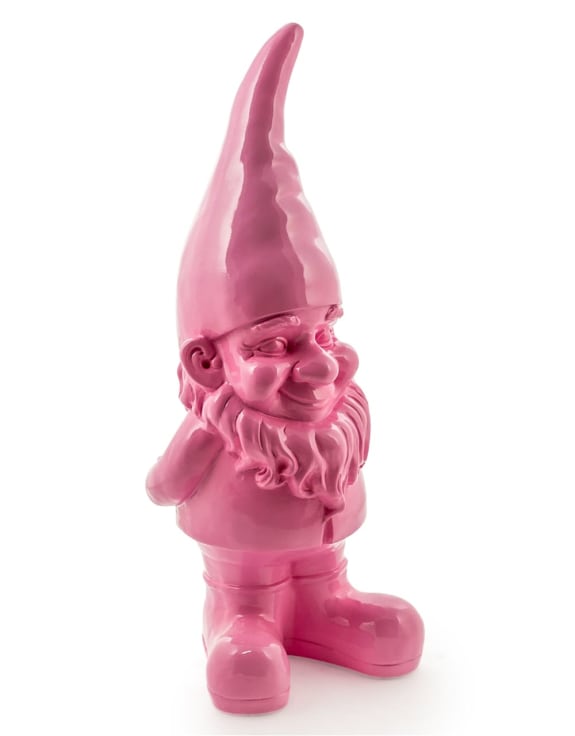Large Bright Pink Standing Gnome Figure – Fun & Vibrant Garden or Home Decor