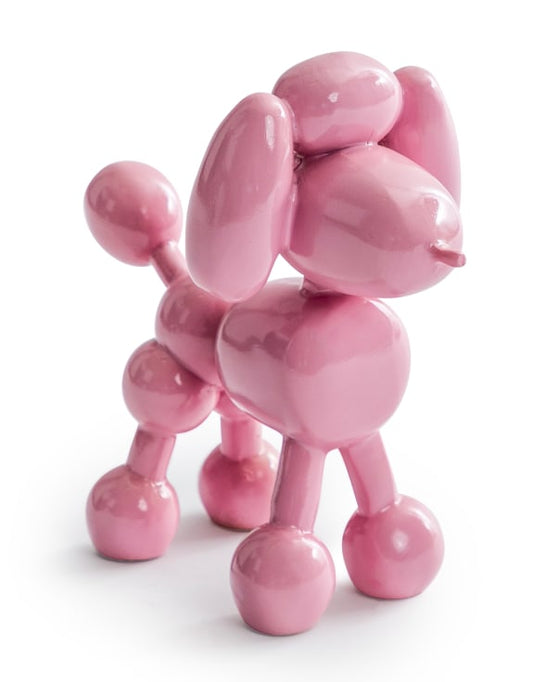 Decorative Pink Balloon Poodle – Playful Modern Dog Sculpture