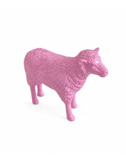 Medium Bright Pink Sheep Figure – Colourful Decorative Animal Ornament | Sign of the times Stoke