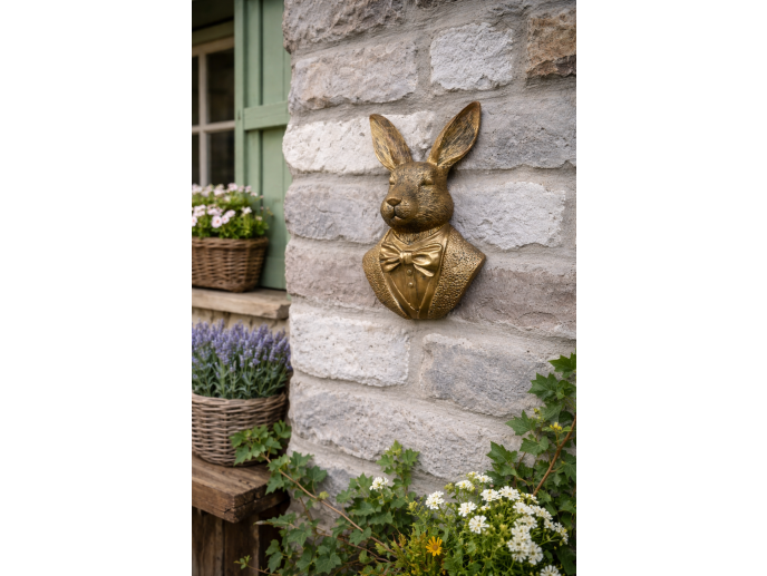 Rabbit Wall Decoration – Compact Animal Wall Sculpture