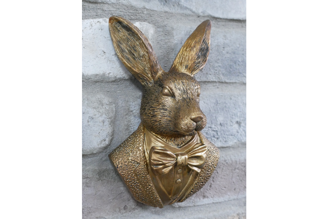 Rabbit Wall Decoration – Compact Animal Wall Sculpture