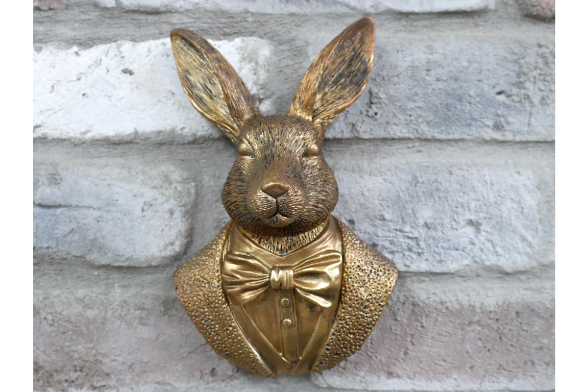 Rabbit Wall Decoration – Compact Animal Wall Sculpture – Sign of the ...