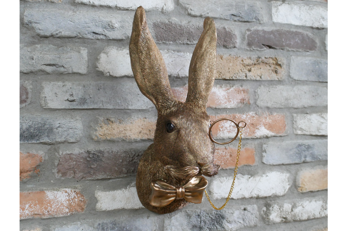Rabbit Head Wall Decoration – Statement Animal Wall Sculpture