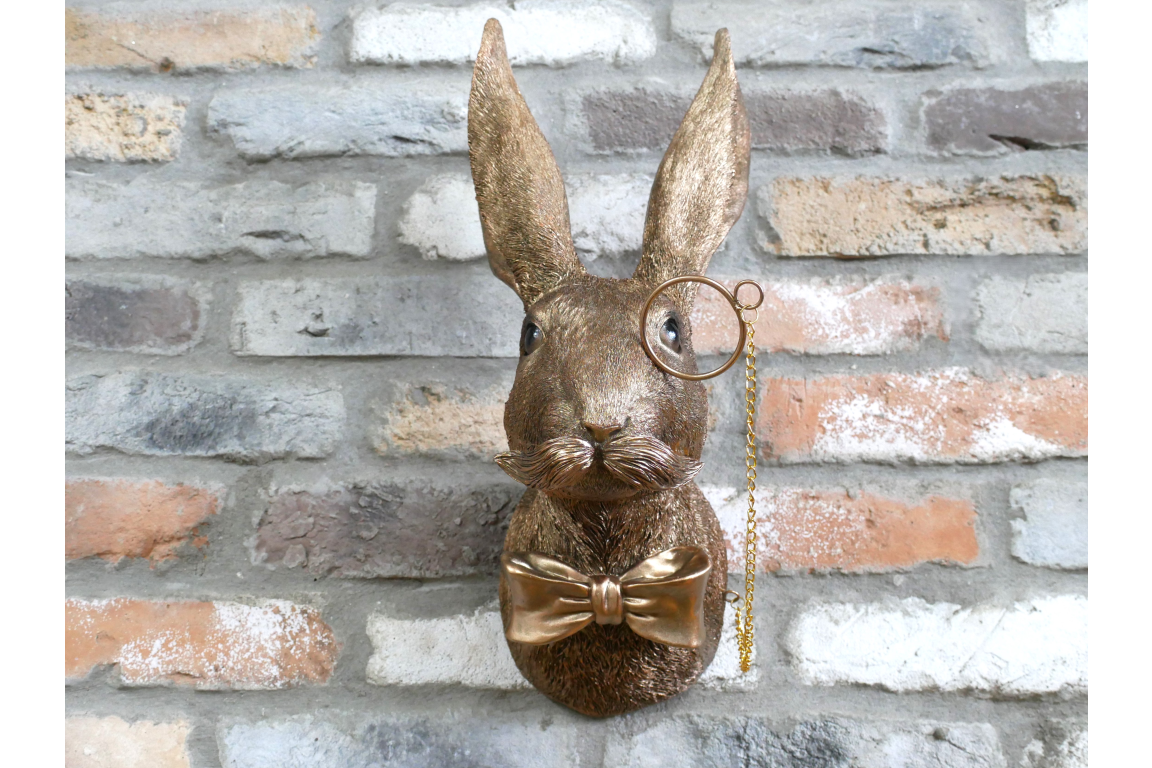 Rabbit Head Wall Decoration – Statement Animal Wall Sculpture