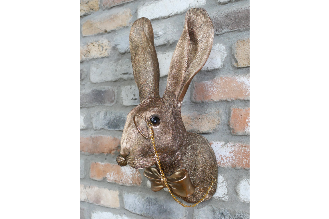 Rabbit Head Wall Decoration – Statement Animal Wall Sculpture