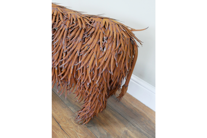 Rusty Highland Cow – Large Rustic Animal Garden Ornament