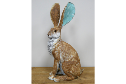 Delightful Hare Ornament – Elegant Resin Animal Sculpture