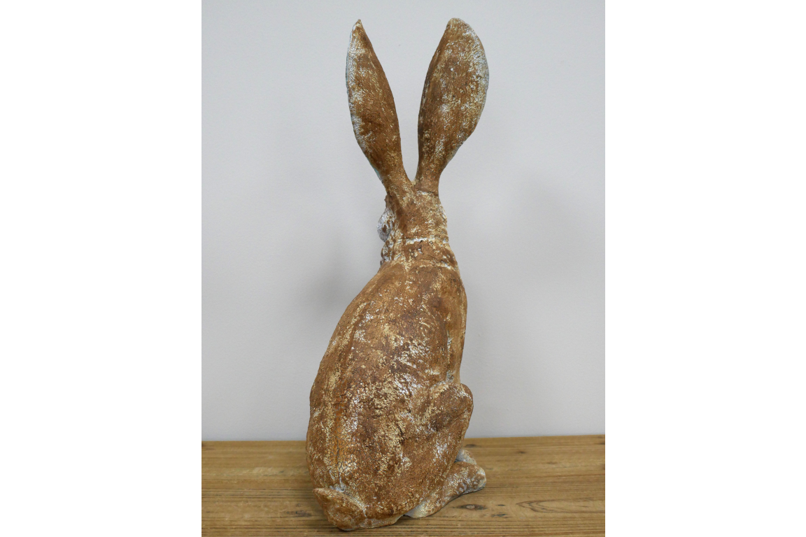Delightful Hare Ornament – Elegant Resin Animal Sculpture