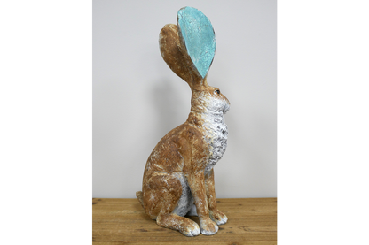 Delightful Hare Ornament – Elegant Resin Animal Sculpture