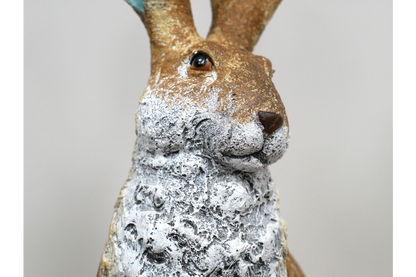 Delightful Hare Ornament – Elegant Resin Animal Sculpture