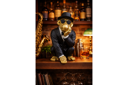 Monkey in a Suit – Quirky Decorative Sculpture