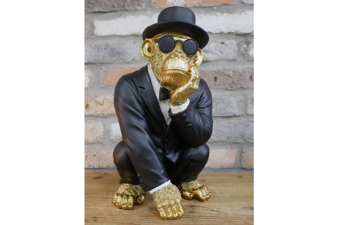 Monkey in a Suit – Quirky Decorative Sculpture