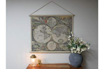 World Map Canvas Wall Art – Stylish Travel-Inspired Wall Décor
