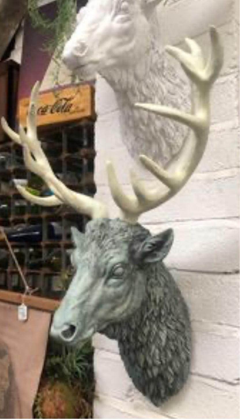 Stone Green Stag Head