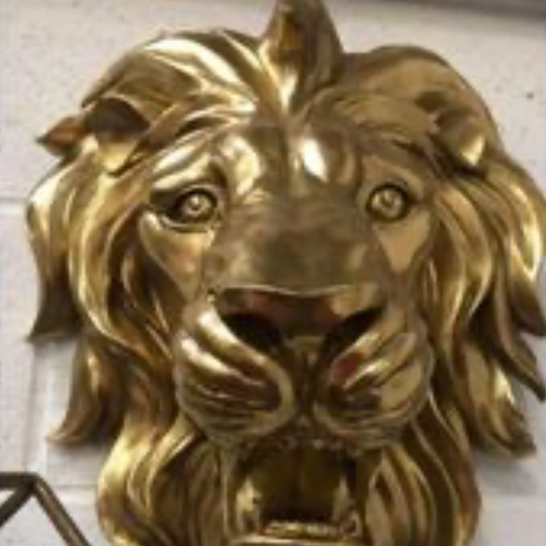 Gold Lion Wall Mount