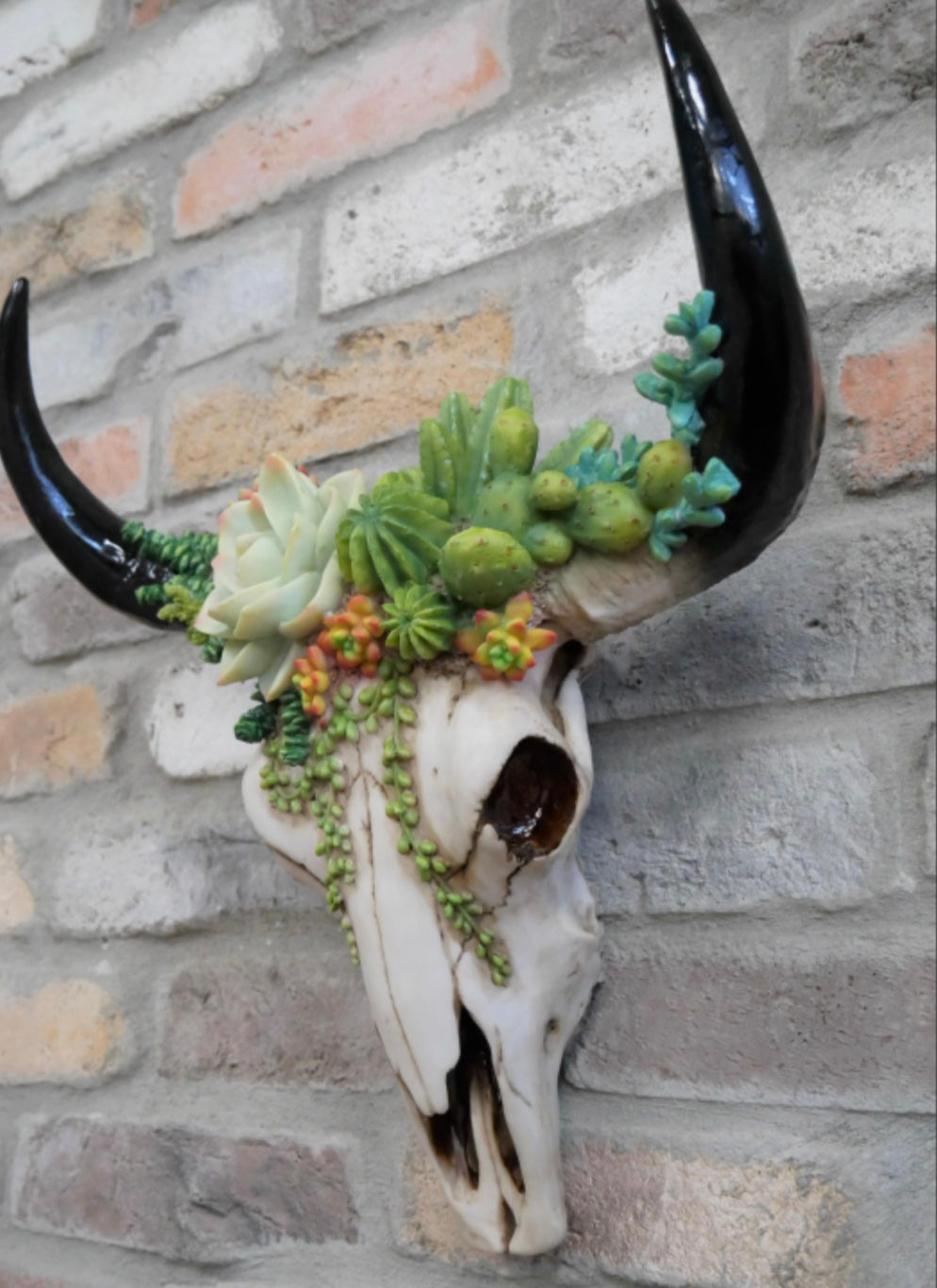 Floral Skull Wall Mount