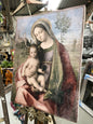 Antiqued Stone Effect Madonna with Child - Fresco Style Wall Art | Sign of the times Stoke