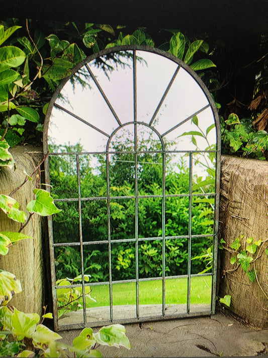 Outdoor Metal Arched Mirror - Elegant and Durable Garden Mirror | Sign of the times Stoke