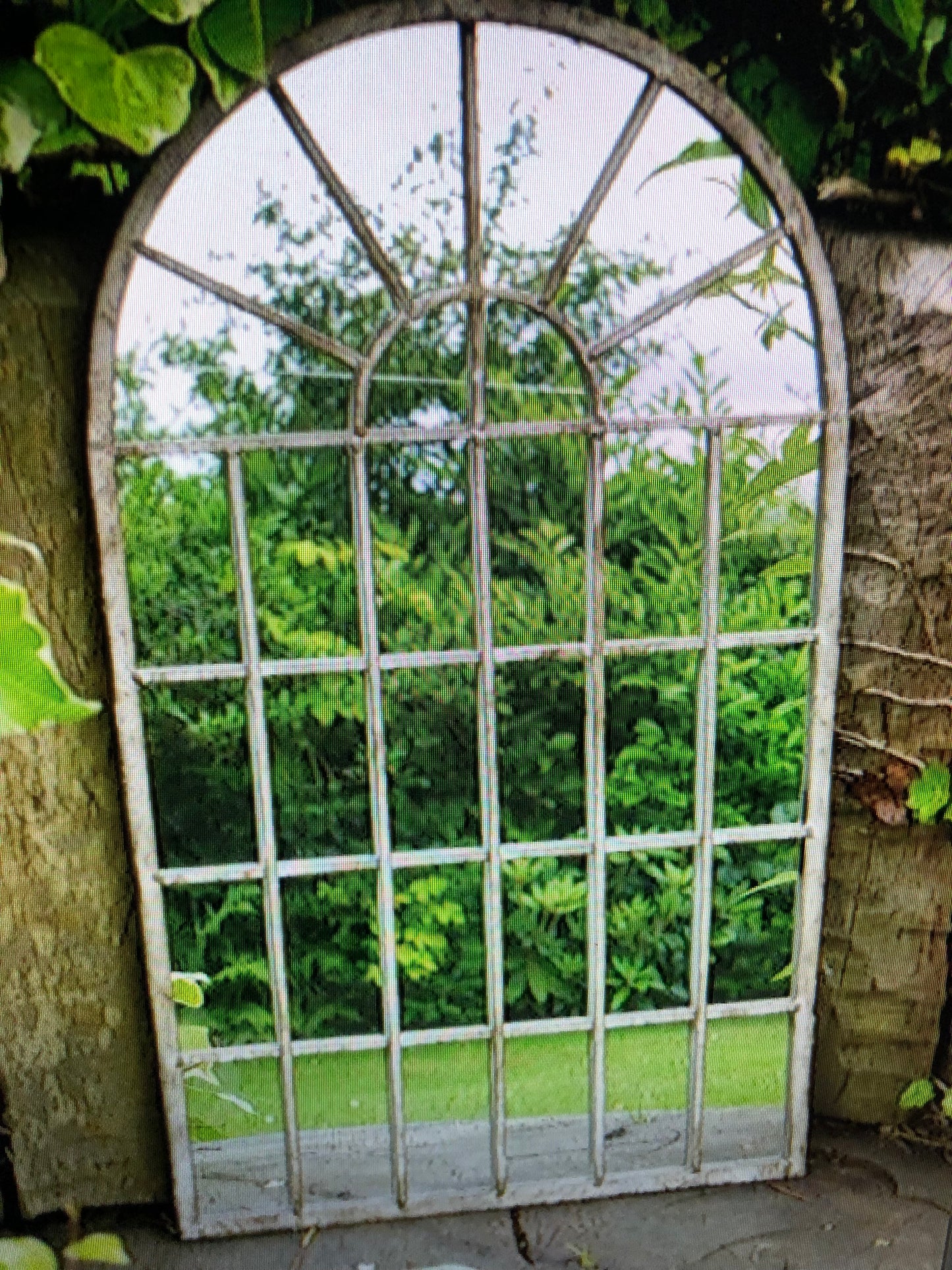 Outdoor Metal Arched Mirror - Elegant Garden and Patio Decor | Sign of the times Stoke