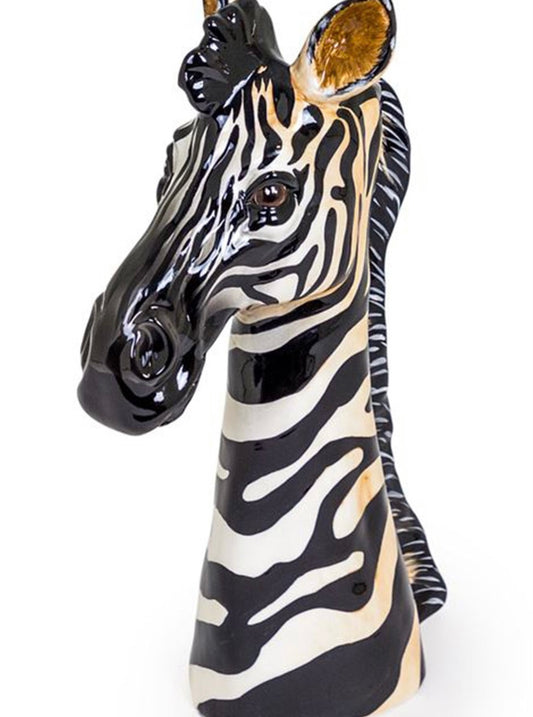 Ceramic Zebra Vase - Tall and Elegant Zebra Design