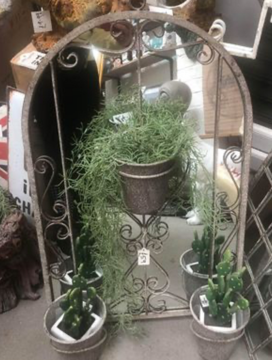 Outdoor Mirror with Planters - Versatile Decorative Mirror with 3 Planters | Sign of the times Stoke