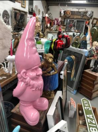 Giant Pink Standing Gnome Figure - Joyful Garden or Home Decor | Sign of the times Stoke