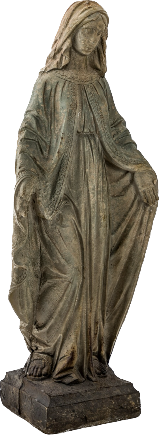 Large Antiqued Stone Effect Madonna Figure – Elegant Religious Sculpture | Sign of the times Stoke