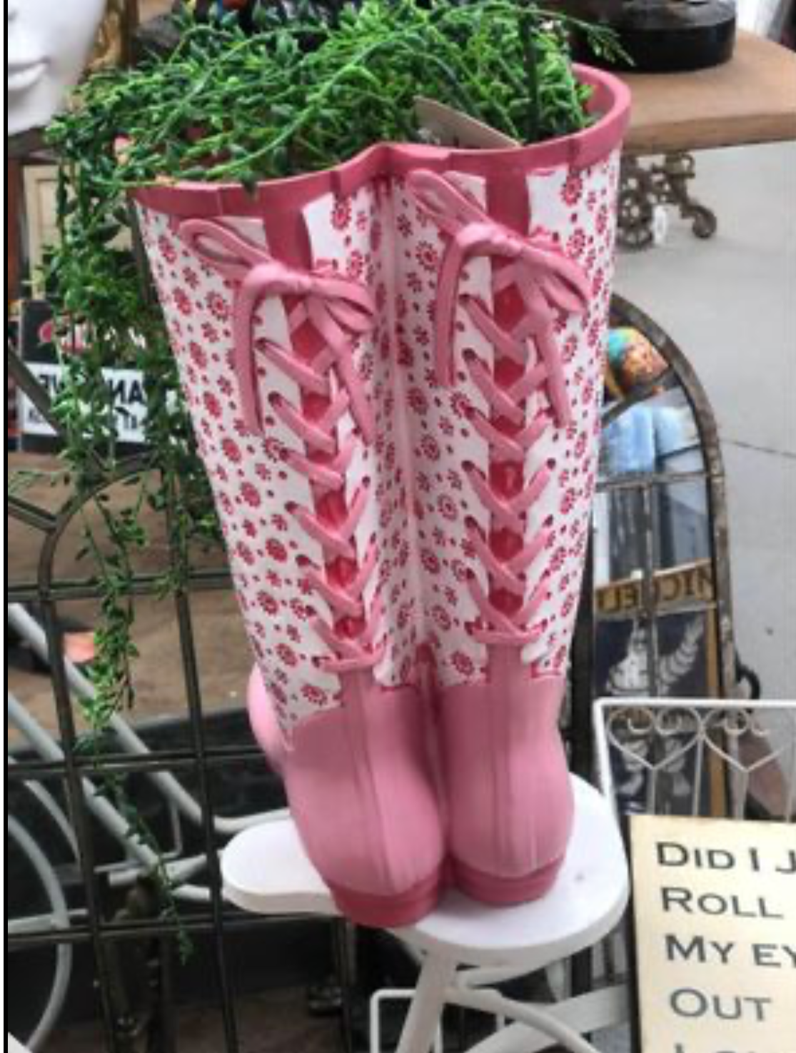 Wellington Boots Planter - Charming Resin Planter for Plants, Flowers, or Umbrellas | Sign of the times Stoke